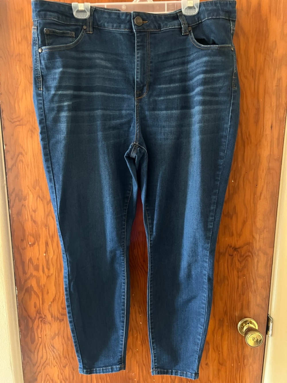 Revelry Dark Blue Mid-Rise Skinny Ankle Jeans
